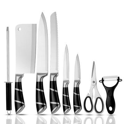 China Viable Kitchen King Amazon Hot Sale Kitchen Knives Set 9 Pcs Professional Knife Set With Hollow Handle for sale