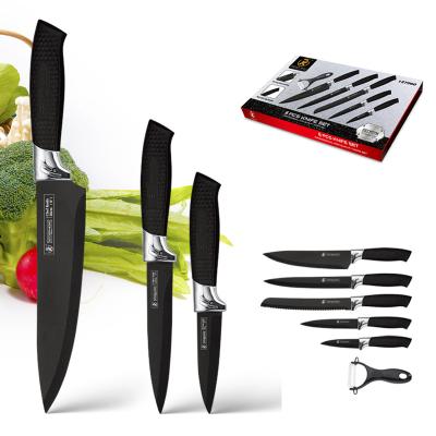 China Wholesale Kitchen King Stainless Steel Viable Kitchen Knife In Stock 6 Piece Household Knife Set for sale