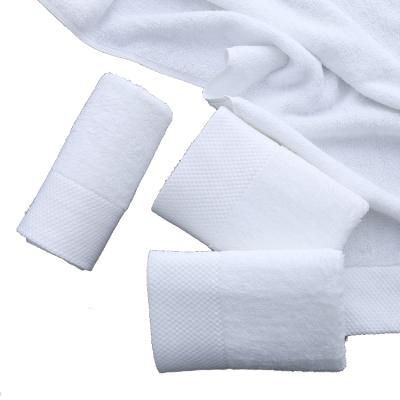 China 100% Sustainable Cotton Custom Large Size 500 - 650 GSM White Satin Hotel Bath Weave Towel and Sweat Towel for sale