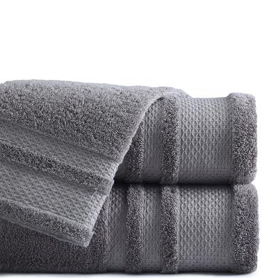 China Large Luxury Five Star Hotel Towels Custom Sustainable Adult Cotton White Hand Weaving 100% Satin Bath Towels for sale