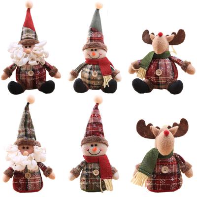 China Study/Play of Sugar Santa Claus Elk Snowman Plush Christmas Doll Decorations Christmas Ornaments Tree Decor for Home Gift Pendant Kids 2022 for sale