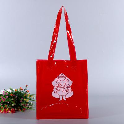 China Fashion OEM ODM PVC PVC Custom Transparent Waterproof Shoulder Tote Candy Color Shopping Bag for sale