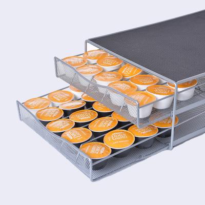 China Best Selling Viable Nespresso Vertuo Coffee Capsules Kitchen Countertop Pod Pack Organizer Drawer Holder for sale