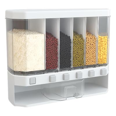 China Plastic Freshness Preservation Food Storage Box Cereal Dispenser Storage Box Kitchen Cereal Rice Container for sale