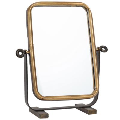 China Industrial Wholesale Brass Wall Mirror Rack Beauty Salon Wall Mirrors Antique Bronze Wall Mirror for sale