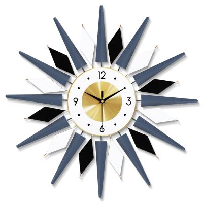 China New Style 23.6 Inch FOLDER High Quality Nordic Light Luxury Wall Hanging Living Room Antique Listing Clocks for sale