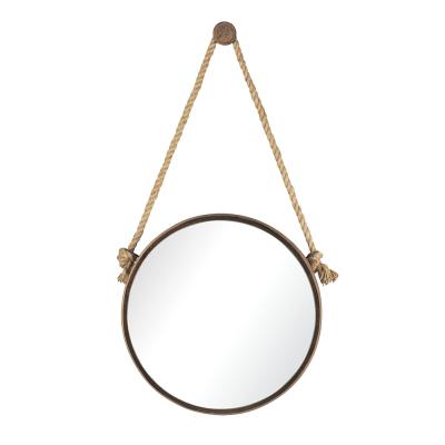 China SUGAR Nordic Retro Wall Mirror Industrial Round Toilet Bathroom Mirror Bathroom Mirror for sale