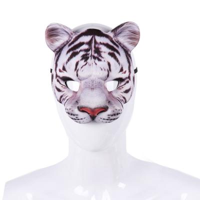 China Halloween Party Supplies Wholesale 2021 Halloween Masquerade Carnival Party Cosplay Props Tiger Shaped Animal Mask for sale