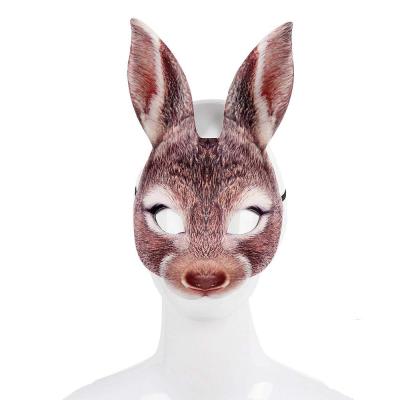 China Fashion Halloween Easter Carnival Party Fashionable Creative Masquerade EVA Material Half Face Rabbit Animal Mask for sale