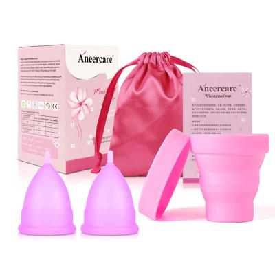 China Hot sale cheap price eco-friendly 2022 100% silicone women reusable close fit menstrual cup D-2 for sale