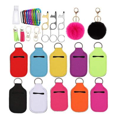 China Europe And America Bottles Carabiner Carabiner Travel Accessories Neoprene Lipstick Pouch Lipstick Stick Pouch Key Chain Elastic Lanyard Wristlet main chain support bracelet lanyard 500 for sale