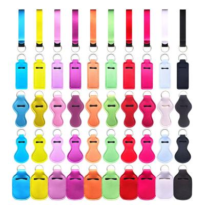 China Europe And America Bottles Self-defense Key Chain Hand Sanitizer Holder Lip Balm Lip Balm Lipstick Stick Lip Balm Pouch Strap Lanyard Keychain 1000styles main chain support bracelet lanyard for sale