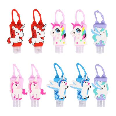 China Europe And America Bottles Key Chain Holder Wristband Lanyard Oem Hand Sanitizer Empty Bottles With Silicone Stand Holder For Hand Sanitizer for sale