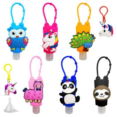 China Europe and America bottles key chain holder bracelet lanyard 1 oz reusable hand sanitizer key chain holder travel bottle silicone hand sanitize bottle holder for sale