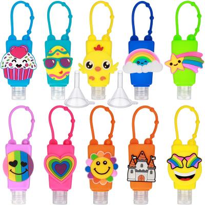 China Europe Empty Bottle Hand Sanitizer With Carabiner Holder Travel Bottle Silicone Key Chain Holder for sale