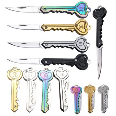 China Multifunctional Mini Foldable Pocket Key Knife DIY Tool Gifts Mini Pocket Knife Ring Keychain Camp Key Chain Holder Bracelet Europe and America Outdoor Folding Pocket for sale