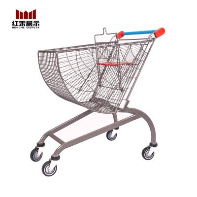 China Unveiling Design Hong He Unique Supermarket Cart Special Sharp French Shopping Cart for sale