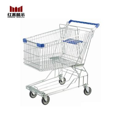 China Unfolding Hong He Euro Heavy Duty Metal Supermarket Trolley Trolley for sale