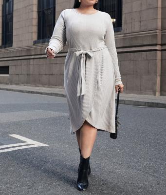 China Sustainable Fashion Casual Autumn Plus Size Women's Dresses In Stock Items Women for sale