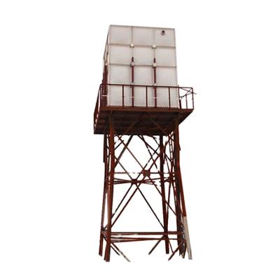 中国 View Part GRP SMC FRP Fiberglass Water Storage Tank Raised Tower Steel Water Tank 販売のため