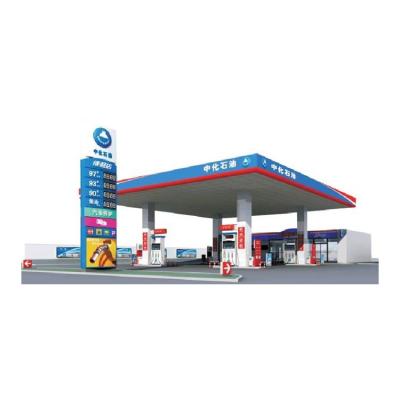 中国 Steel Fabricated Canopy Fascia Of Modern House 3d Design Gas Station 販売のため