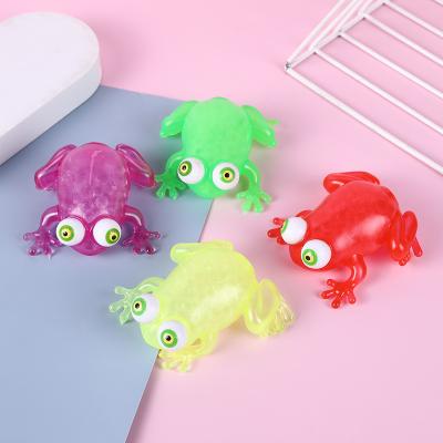 China TPR 2022 TPR anti stress ball water beads stress ball colorful noise eye frog release ball squishy squeeze toys for sale