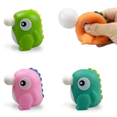 China Hot Selling Vinyl TPR Halloween Christmas Gift Dino Bubble Squeeze Toy Duct Ball Fingertip Stress Toy Waterproof Vinyl +TPR Amazon for sale