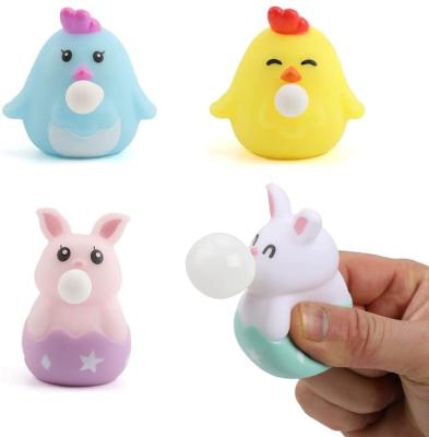 China 2022 Chicken Bubble Toys Bubble Soft Squishy Squeeze Toy For Stress Relief Rabbit Decompression Vinyl +TPR Easter Bunny for sale