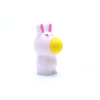 China Eco-friendly PVC Material Vinyl Snap EVA Rabbit Cartoon Easter Shaped Ball Animal Shooting Toy for sale