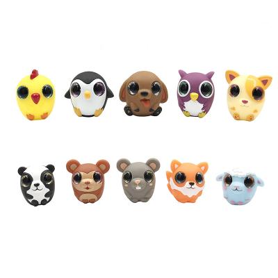 China Stress Relieve Cute Novelty PVC Squeeze Light Up Jumping Toy Big Eye To Relieve Stress Noises Eye Fidgety Person For Kids Gift for sale