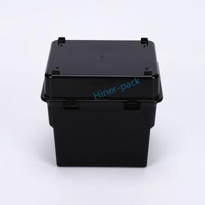 China Black ESD Wafer Shipping Box 6 Inch Vertical Carrier For Clean Room for sale