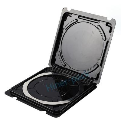 China Frame Clamshell Single Wafer Box 6 inch Silicon Wafer Zwart En Transparent Lage Uitgassing Te koop