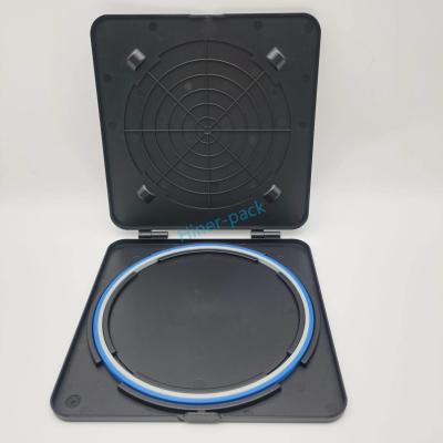 China 8 Inch Black Single Horizontal Wafer Shipper Match Hoop Ring For Si Wafer 1PCS for sale