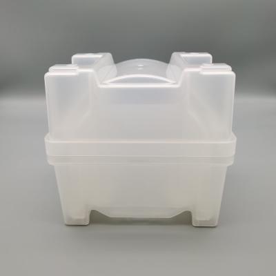 China 6 inch 150mm Wafer Shipping Box PP Base Lid Cassette Set Transparante kleur met hoge compatibiliteit Te koop