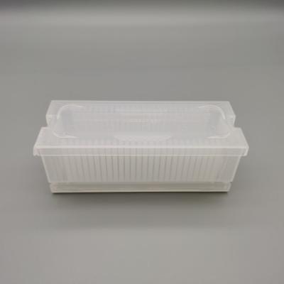 China Rechteckige Silikon-Wafer-Box 25PCS Drucktyp Recycling-Nutzung mit Boden und Deckel zu verkaufen