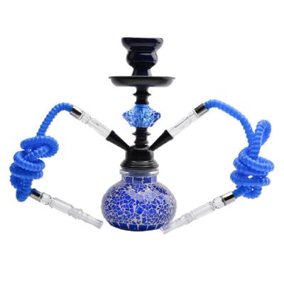 China Glass + Ceramic Ready Running Glass Hookah 11.4 Inch Shisha Hookah 2 Hose 2 Color Options From China Manufacturer for sale