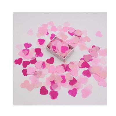 China Toy Hot Sale 2.5cm Love 10g Promotional Party Sprinkle Heart Paper Confetti for sale