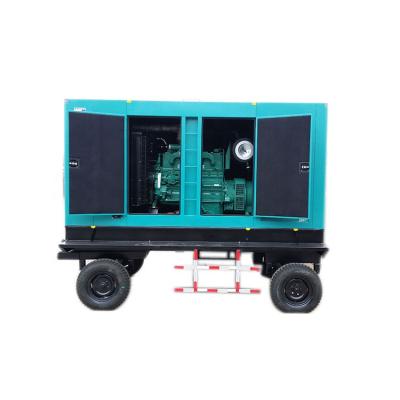 China Mobile generator 120kw diesel genset 150kva trailer type power station for industry rental use 2600*1000*1700mm for sale