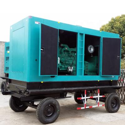 China Mobile generator trailer with oil tank used for 50kw mobile power station with Yuchai 1850*750*1250mm for sale