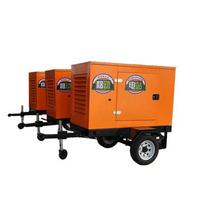 China genset 80kw mobile diesel generator 100kva trailer type diesel generator power station for industry rental use 2235*730*1595mm for sale