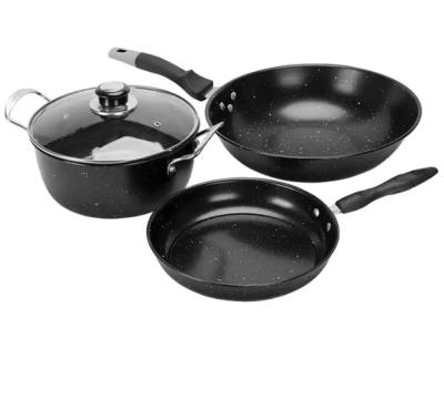 China Sustainable 4pcs Carbon Steel Cookware Set Colorful Nonstick Kitchenware Best Selling for sale