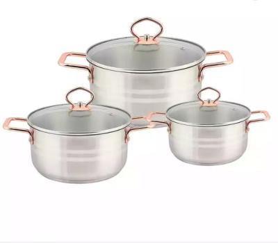 China 6pcs cast iron sustainable cookware set stainless steel milk steaming pots best selling 201 stainless steel for sale