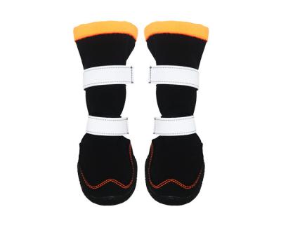 China Stocked Long Legged Warm Dog Shoes Outdoor Knee High Anti-Slip Waterproof Boots With Reflective Markings Avoid Frostbite Dog Paw for sale