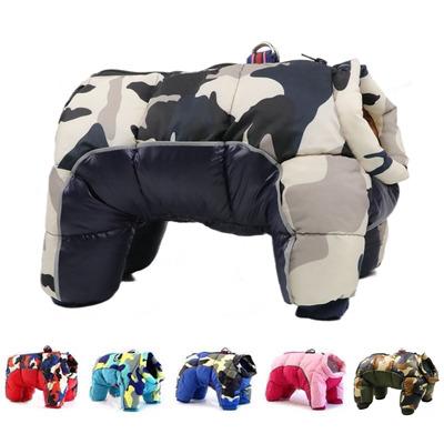 China Stocked Warm Winter Pet Clothing Dog Clothes Camouflage Waterproof Dog Jacket for sale