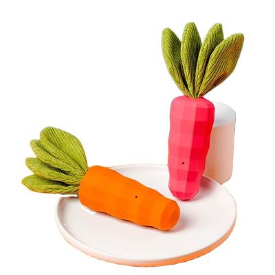 China Lovely Carrot Dog Toy Bite Resistant Rubber Molar Environmental Friendly Material To Relieve Boredom Chewing Dog Toy for sale