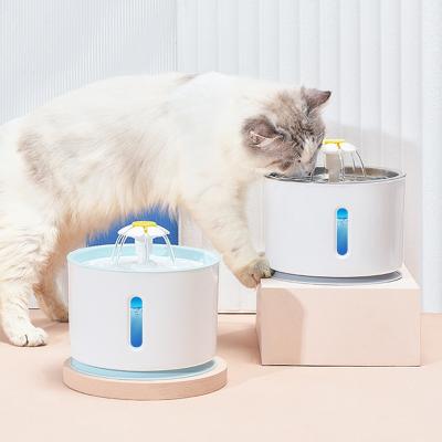 China Automatic Flower Shaped Pet Bowl Feeder Technology Pet Feeder Filtered Water Drinking Bowl For Pets for sale