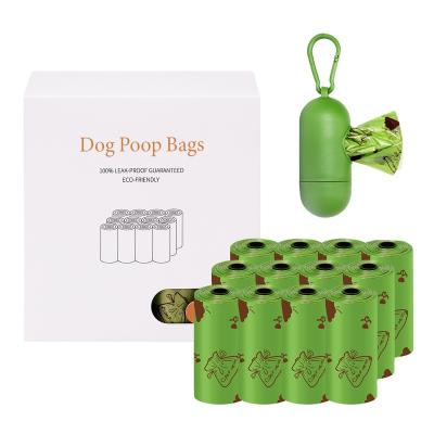 China Dogs& Biodegradable Dog Cats Poo Bags Disposable Plastic With A Dispenser Holder Lavender Pet Product for sale