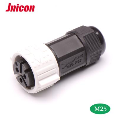 China audio & Video Waterproof Connector /50amp M25 3 Poles Male And Female Connection Waterproof Connector for sale