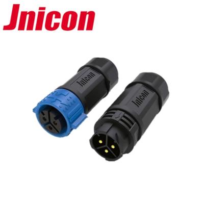 China Outdoor Jnicon Waterproof Bayonet Power Circular Connector Connector DC to AC Plastic Power Connector IP67 for sale