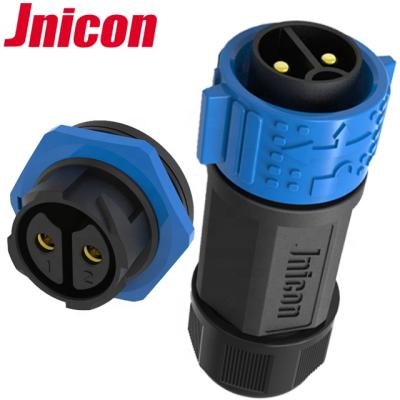 China 50A Sensor Panel Mount Socket Circular Connector 2pin 3pin 5pin M25 Waterproof Connector High Current Push Locking Connector for sale